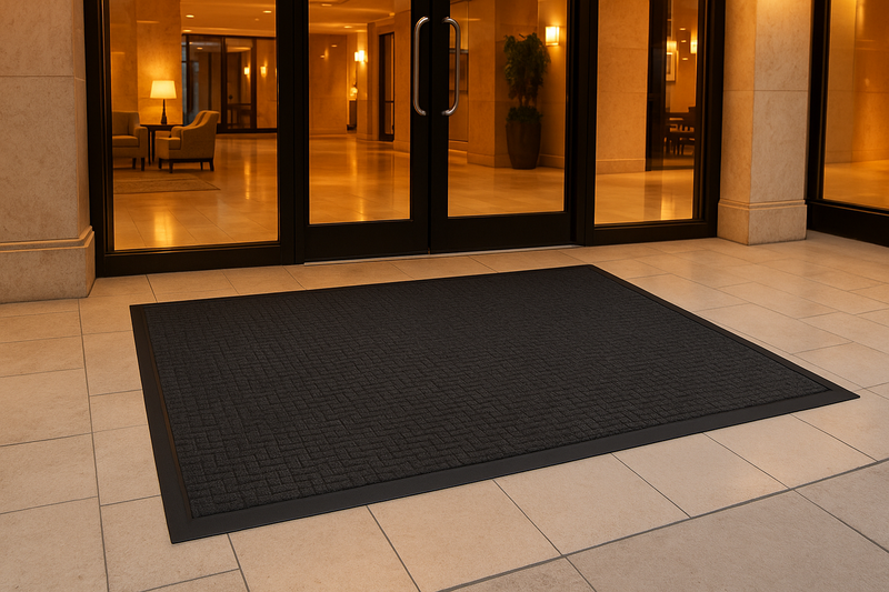Rubber Barrier Entrance Mats – Heavy-Duty Moisture & Dirt-Trapping Mats for Indoors & Outdoors | Non-Slip, Bevelled Safety Edges | Charcoal, Red, Brown, Navy