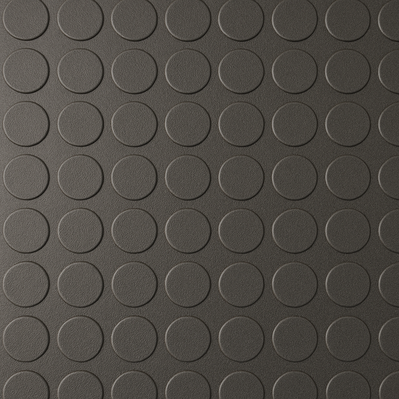 Non-Slip Rubber Flooring Roll Cut Lengths – Heavy-Duty Studded Penny Pattern Mat for Garages, Gyms & Workshops – Waterproof & Easy to Clean