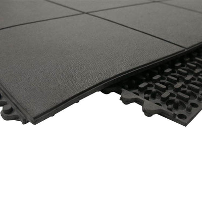 Heavy-Duty Black Playground TilesT ested – Shock-Absorbing Rubber Safety Flooring, Non-Slip Outdoor & Indoor Play Area Protection, Weatherproof