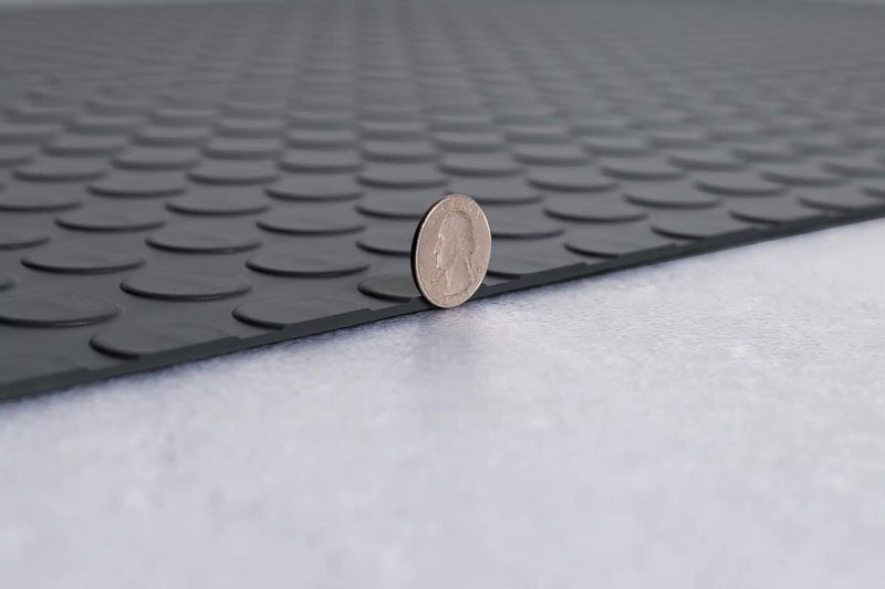 Oil-Resistant Rubber Flooring Linear Metre – Heavy-Duty Studded Non-Slip Mat for Garages, Workshops & Industrial Use – Waterproof & Easy to Clean