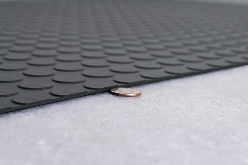 Oil-Resistant Rubber Flooring Linear Metre – Heavy-Duty Studded Non-Slip Mat for Garages, Workshops & Industrial Use – Waterproof & Easy to Clean