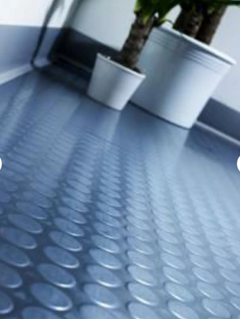 Oil-Resistant Rubber Flooring Linear Metre – Heavy-Duty Studded Non-Slip Mat for Garages, Workshops & Industrial Use – Waterproof & Easy to Clean