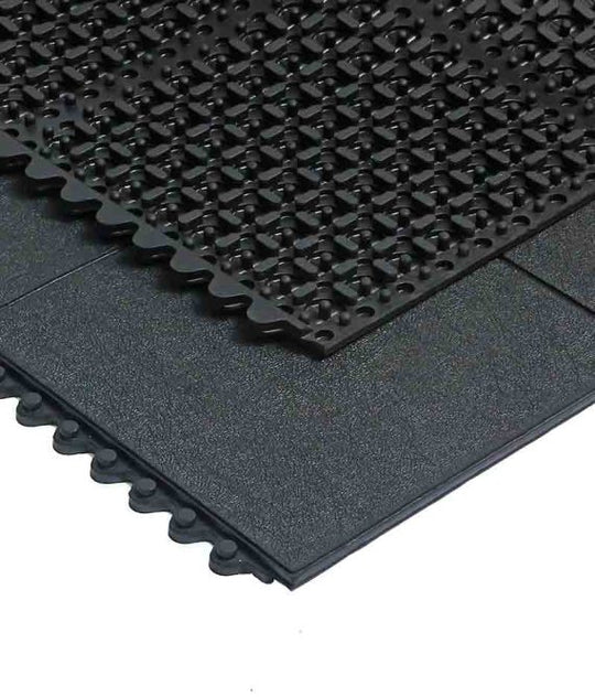 Heavy-Duty Rubber Garage Floor Tiles – Interlocking, Slip-Resistant, Shock-Absorbing, Oil & Water Resistant – Ideal for Garages, Gyms, Workshops & More