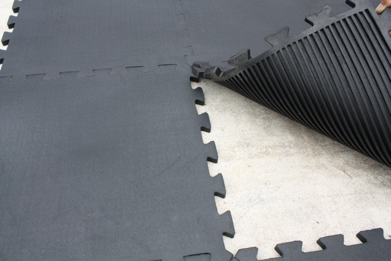Puzzle Lock Rubber Interlocking Mat - Rubber Floorings