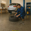 Oil-Resistant Rubber Flooring Linear Metre – Heavy-Duty Studded Non-Slip Mat for Garages, Workshops & Industrial Use – Waterproof & Easy to Clean