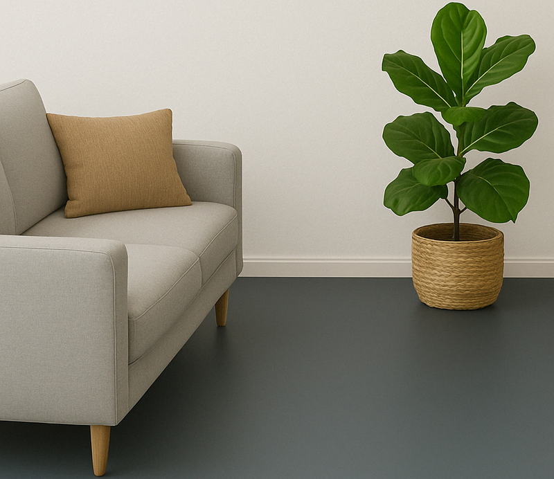 2m Wide Velare Vinyl Flooring - Architectural Grey, Durable, Waterproof - Linear Metre