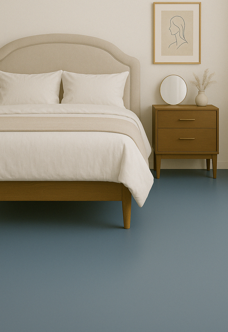 Aviara Vinyl Flooring - Scandinavian Blue, 2m Wide Waterproof, Stylish Finish - Linear Metre