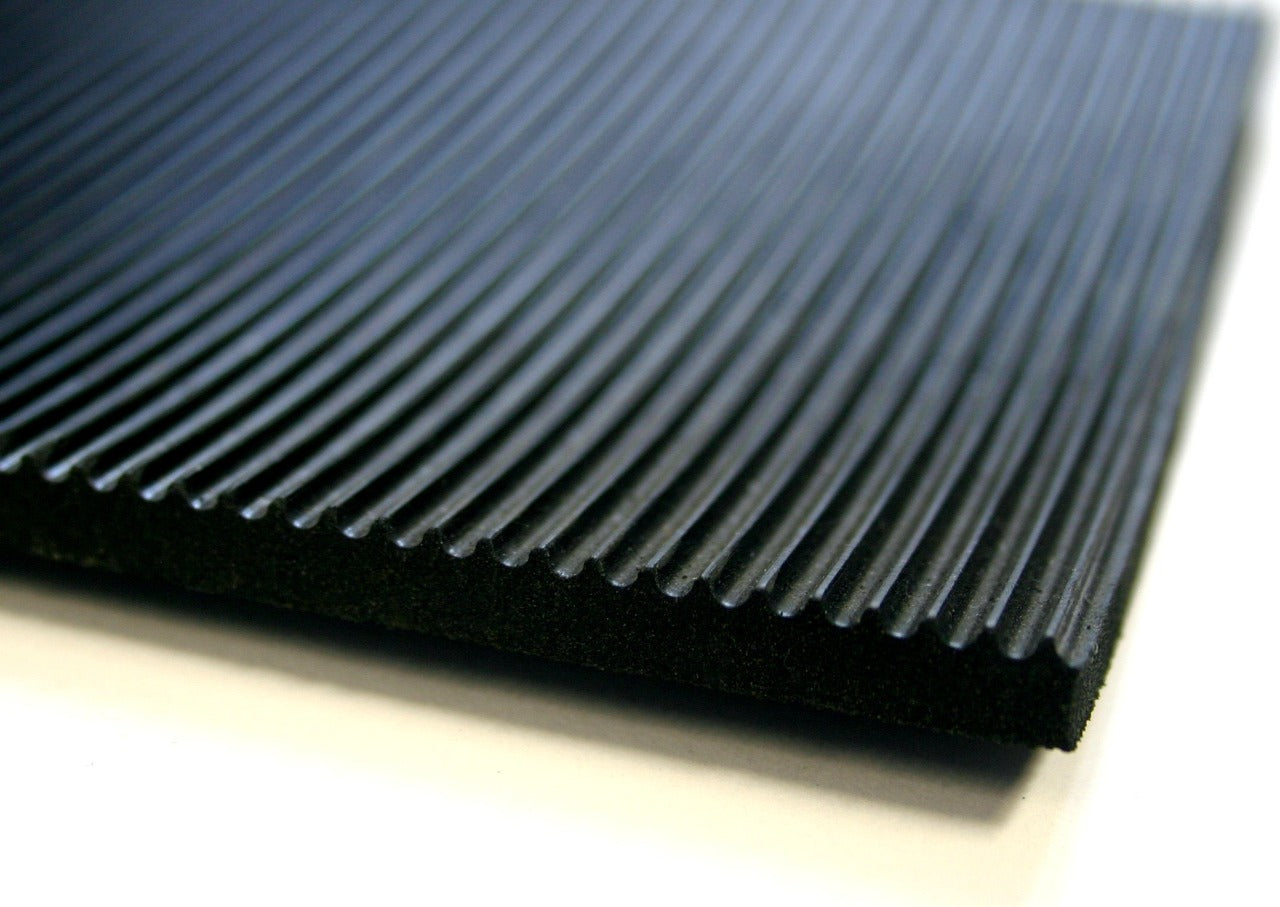 Ribbed Rubber Matting Linear Meter - Rubber Floorings