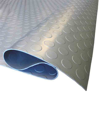 Non Slip Rubber Flooring Rolls Studded Dot Penny Pattern Heavy Duty Rolls Cut Lengths - Rubber Floorings
