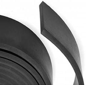 Rubber Strip 5mm Thick x 5m Long: Black General Purpose Solid