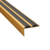 Anodised Aluminium Non Slip Rubber Stair Nosing Edge Trim With Inserts