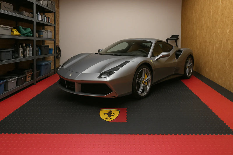 7mm Interlocking PVC Floor Tiles – Industrial Strength Garage, Workshop & Showroom Flooring (500mm x 500mm, Smooth & Raised Disk Styles)
