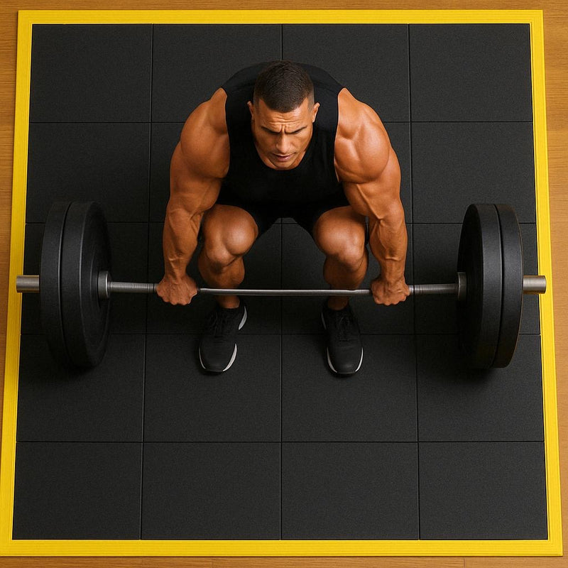 Interlocking CrossFit Gym Mats - Shock Absorbing, Non-Slip Rubber Flooring, Durable, Easy Install, Customisable, Ideal for Weightlifting & Home Gyms