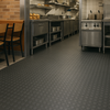 Non-Slip Rubber Flooring Roll Cut Lengths – Heavy-Duty Studded Penny Pattern Mat for Garages, Gyms & Workshops – Waterproof & Easy to Clean