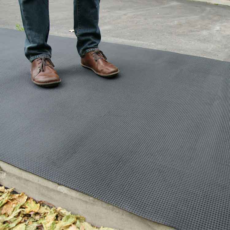 Fine Ribbed Premium Anti-Slip Rubber Matting for Safety and Durability