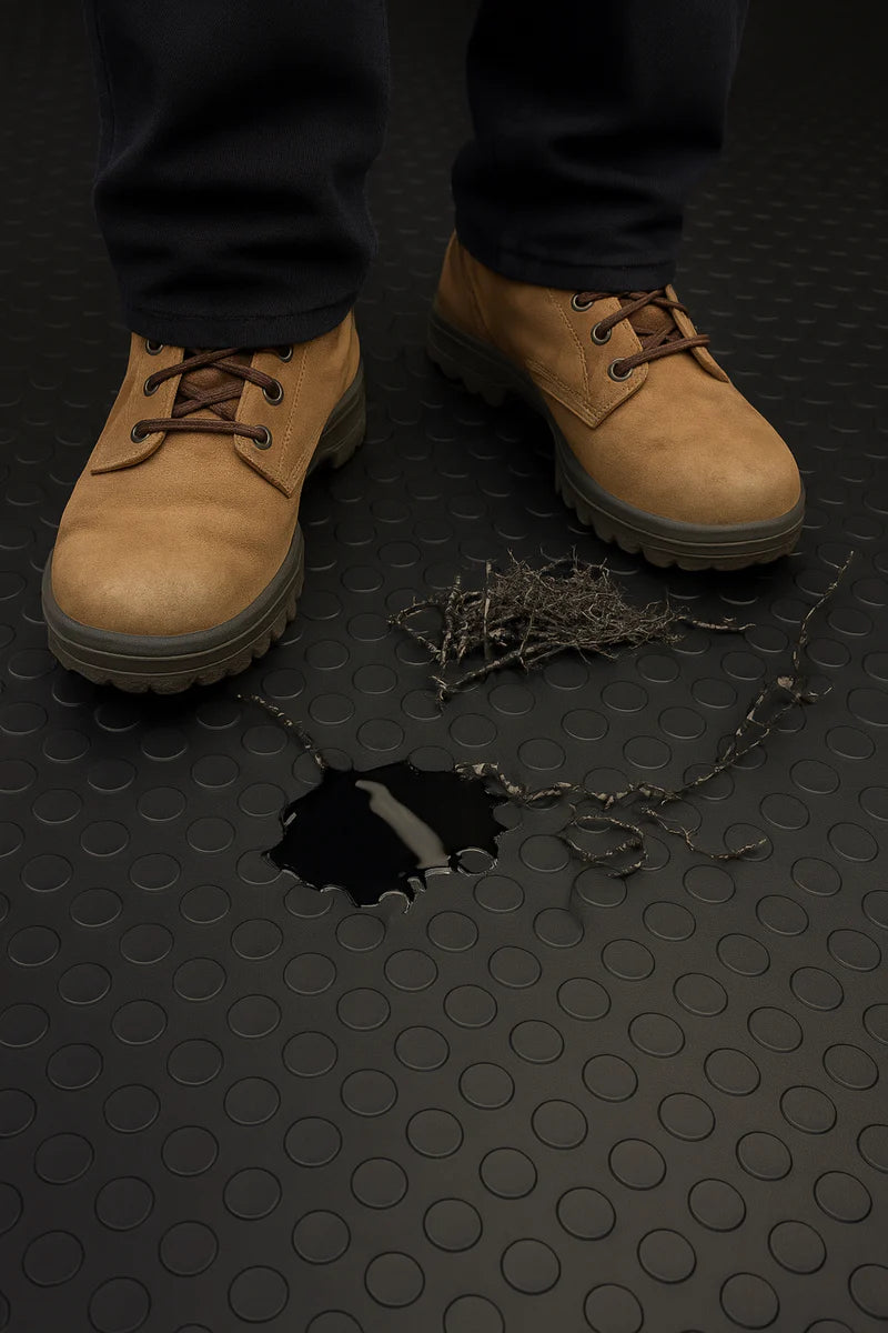 Heavy-Duty Garage Rubber Flooring Roll – Non-Slip Dot Pattern, Durable Rubber Matting for Workshops & Outdoor Use (Per Linear Metre)