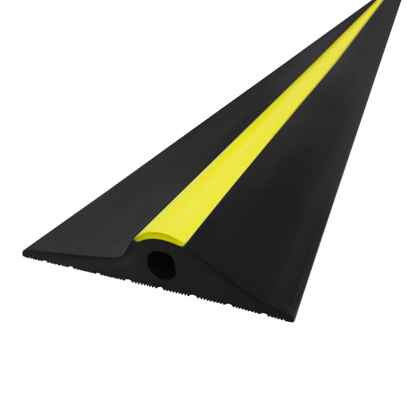 Black/Yellow Rubber Garage Threshold Seal 20mm High