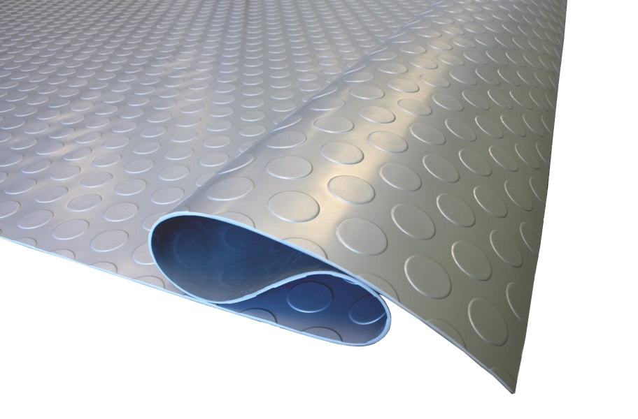 Rubber Garage Flooring Dot Penny Pattern Linear Meter - Rubber Floorings