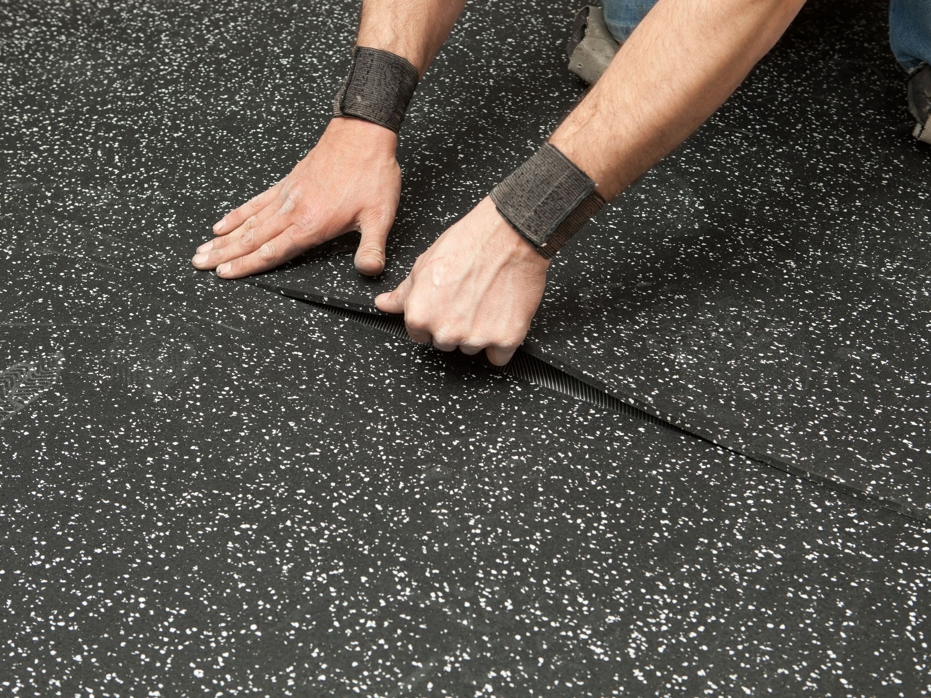 Gym Rubber Matting Rolls Cut Lengths