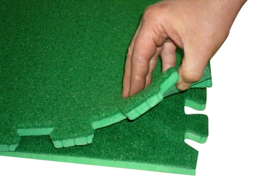 Interlocking Artificial Grass Tiles - Rubber Floorings