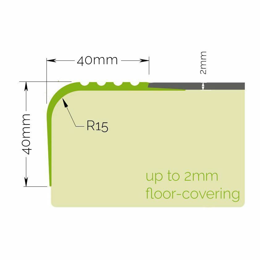 Anti Slip Stair Nosing Rubber Angle Step Edge PVC